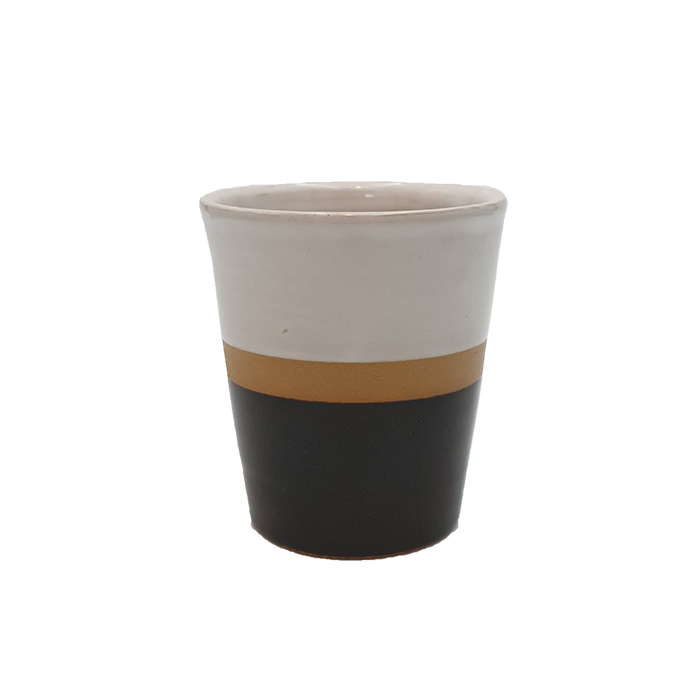 Mug 3-tone white-natural-black
