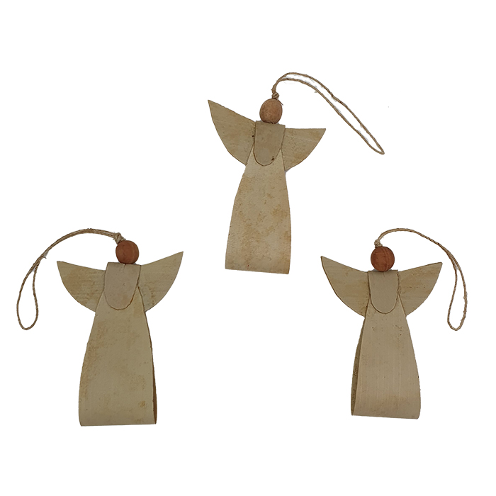 Angel ornament natural AN pouch set/3